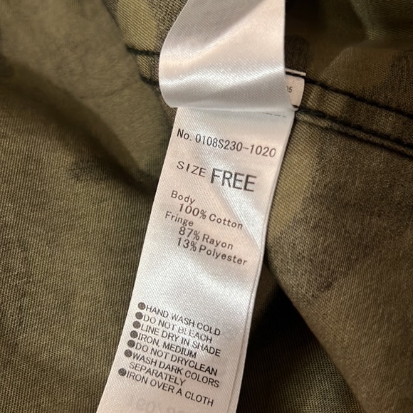 Moussy Japanese Street brand fringed green camo military jacket - Picture 8 of 9